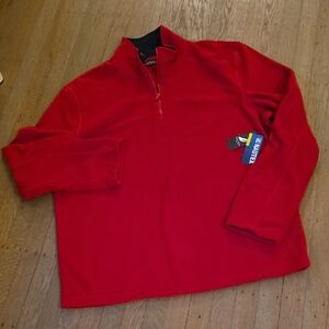 Nautica- Nautex Men's Bold Red Zip-Up Jacket/ Sweater Size XL. NEW